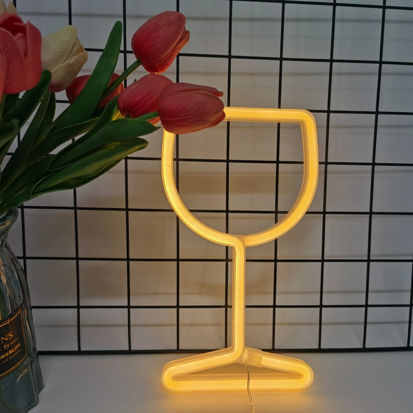 Wine Glass Neon Light