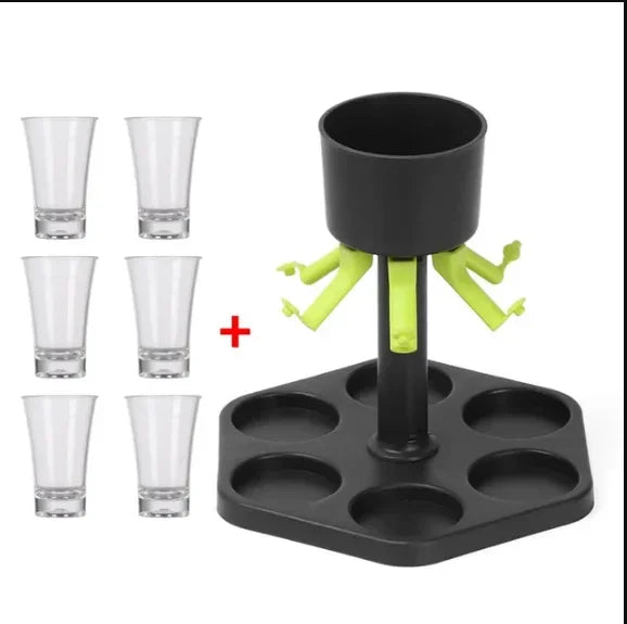 Shot Dispenser & Shot Glasses (6)