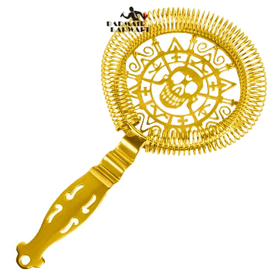 Bar Strainer Gold Skull (1 pce)