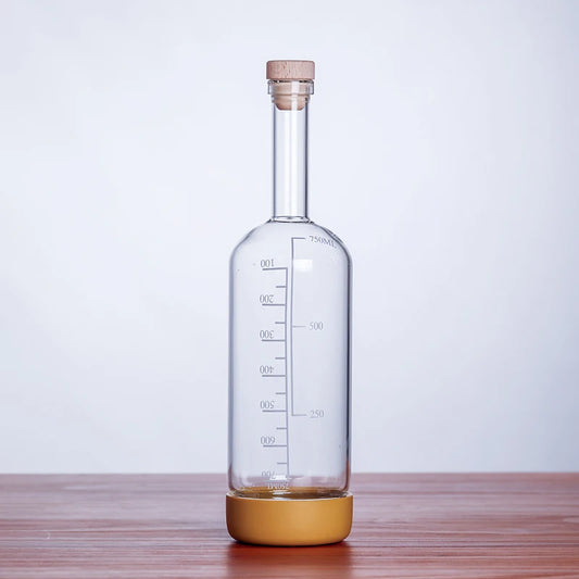 Bubble Glass Bottle - Yellow 800ml (1 piece)