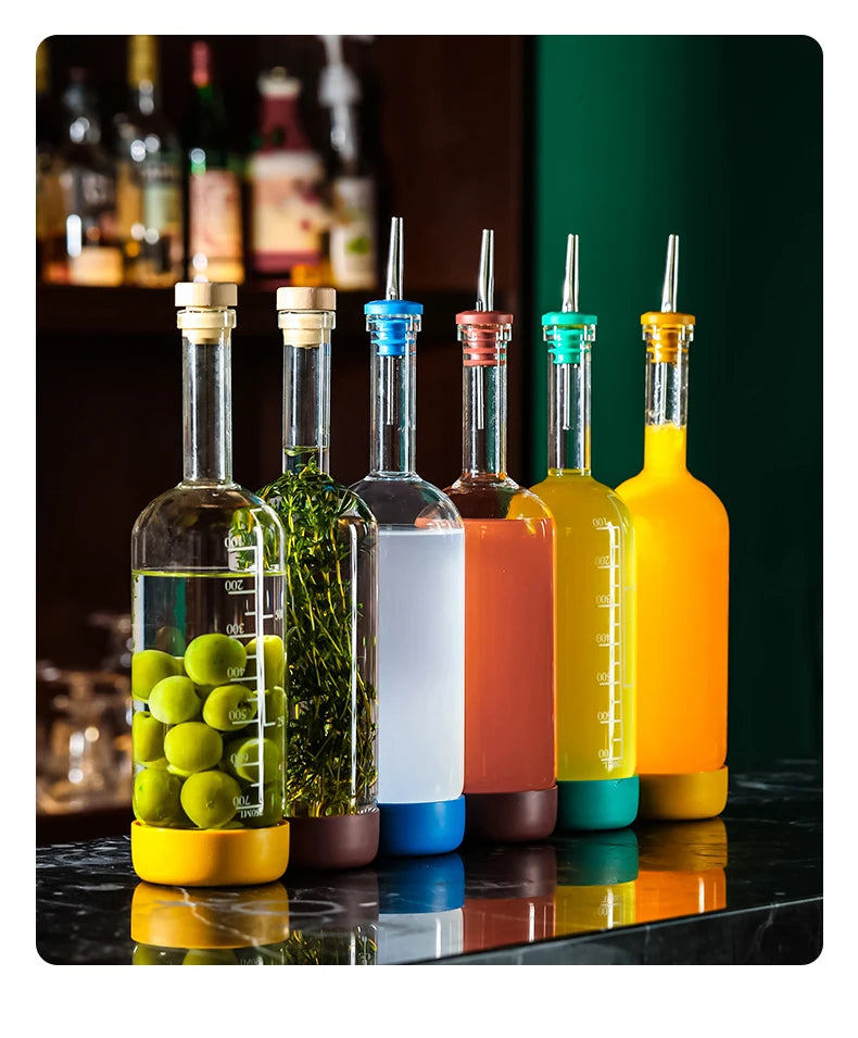 Bubble Glass Bottle - Blue 800ml (1 piece)