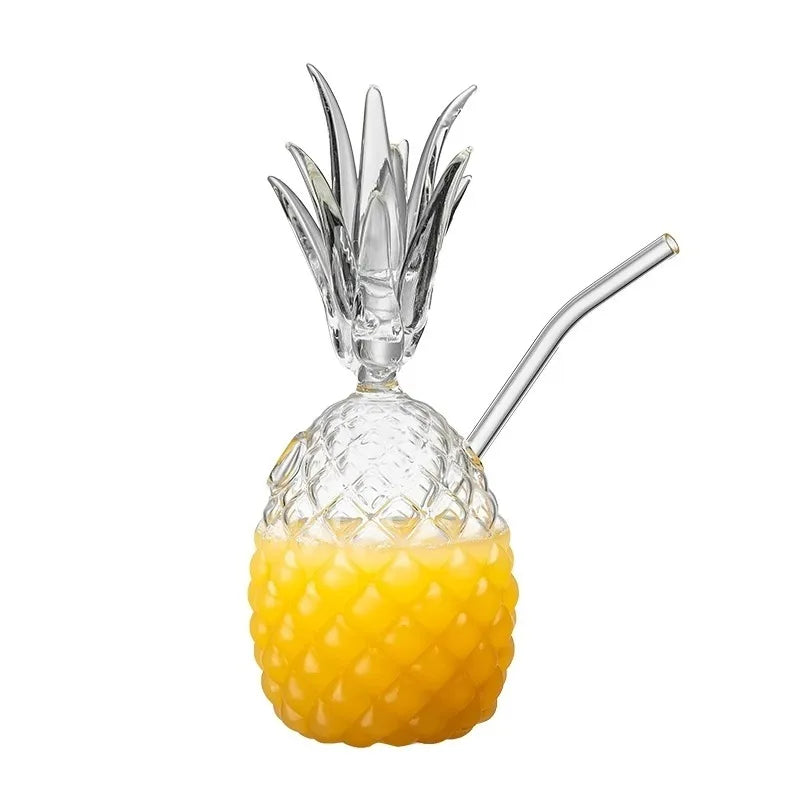 Pineapple Cocktail Glass with straw (1 pce)