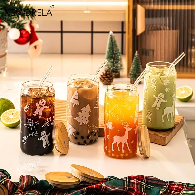 Christmas Drinking Jars (1 piece/400 ml)