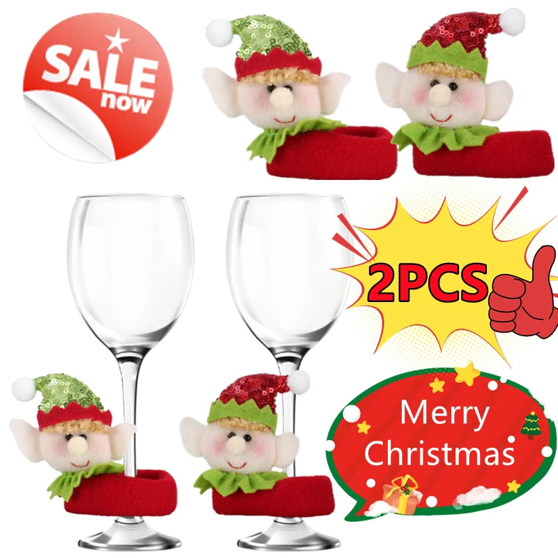 Elf Doll Wine Glass Decoration (Set of 2)