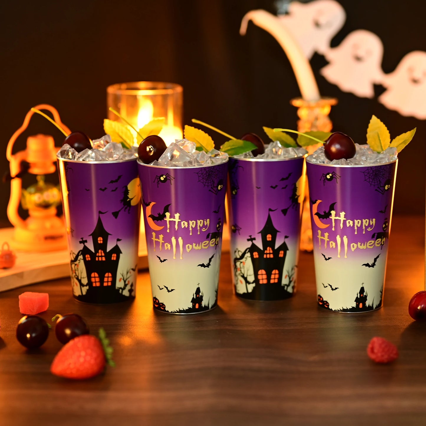 Glow-in-the-dark Halloween Cups (450ml)