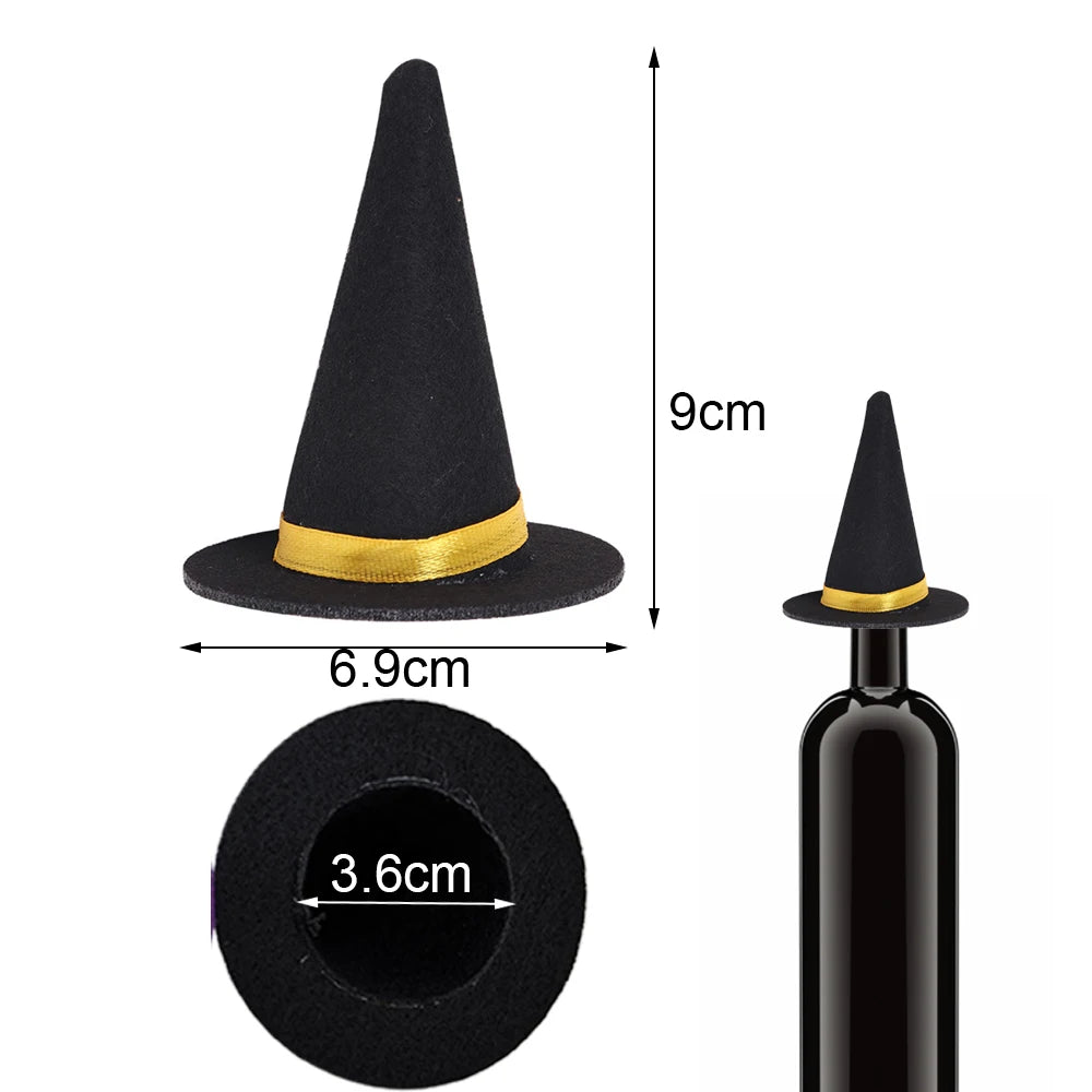Wine bottle Witches Hats (set of 4)