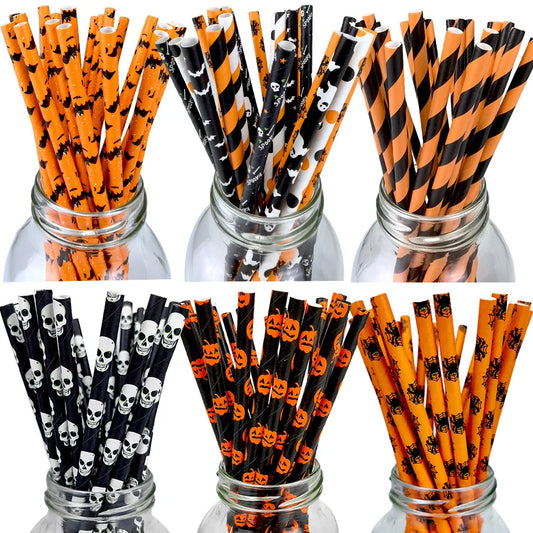 Halloween Paper Straws (25/50pcs)