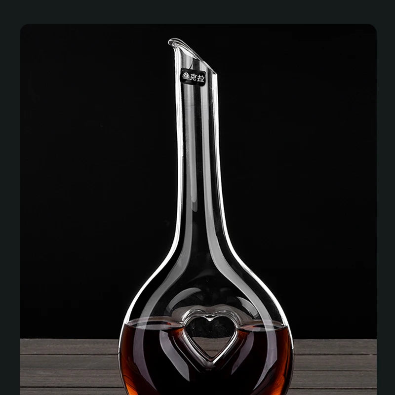 Heart-shaped Crystal Wine Decanter