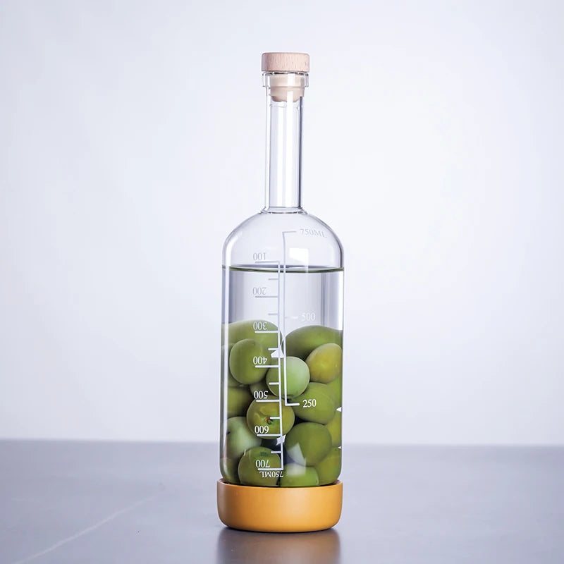 Bubble Glass Bottle - Yellow 800ml (1 piece)