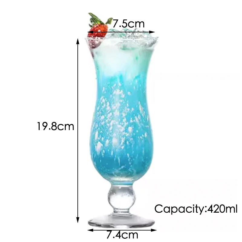 Hurricane Cocktail Glasses(Set of 4, 420ml)