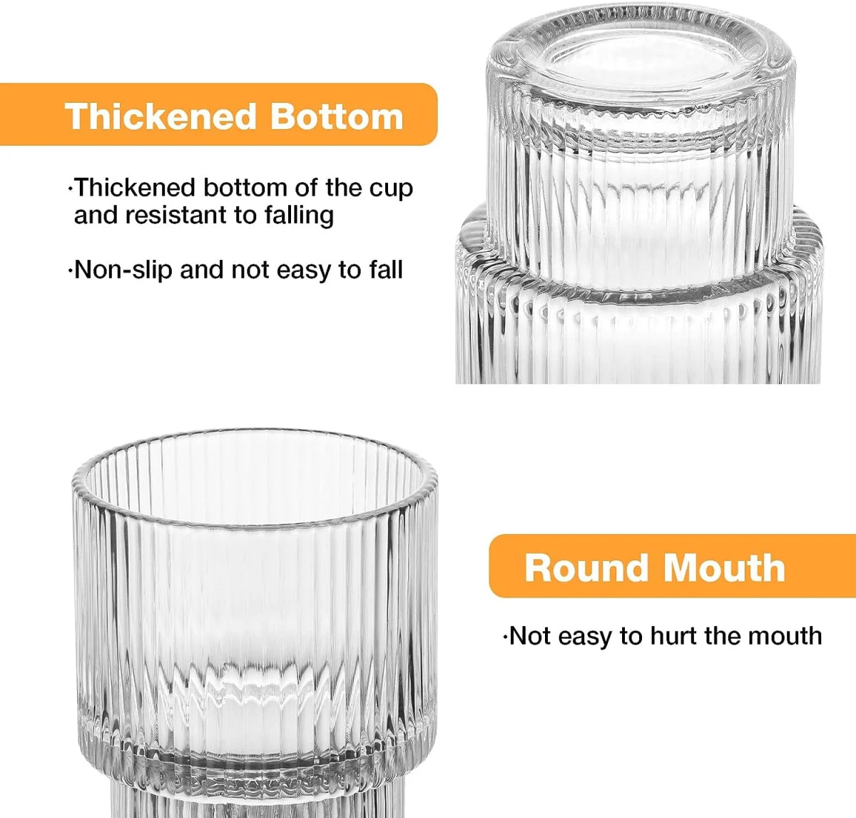 MYVIT Stackable Glass Cups