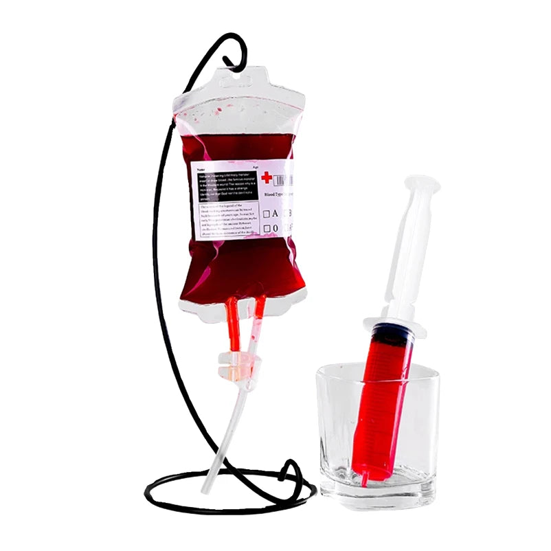 Halloween Blood Bag Drink Bags (Set of 1/5/10)