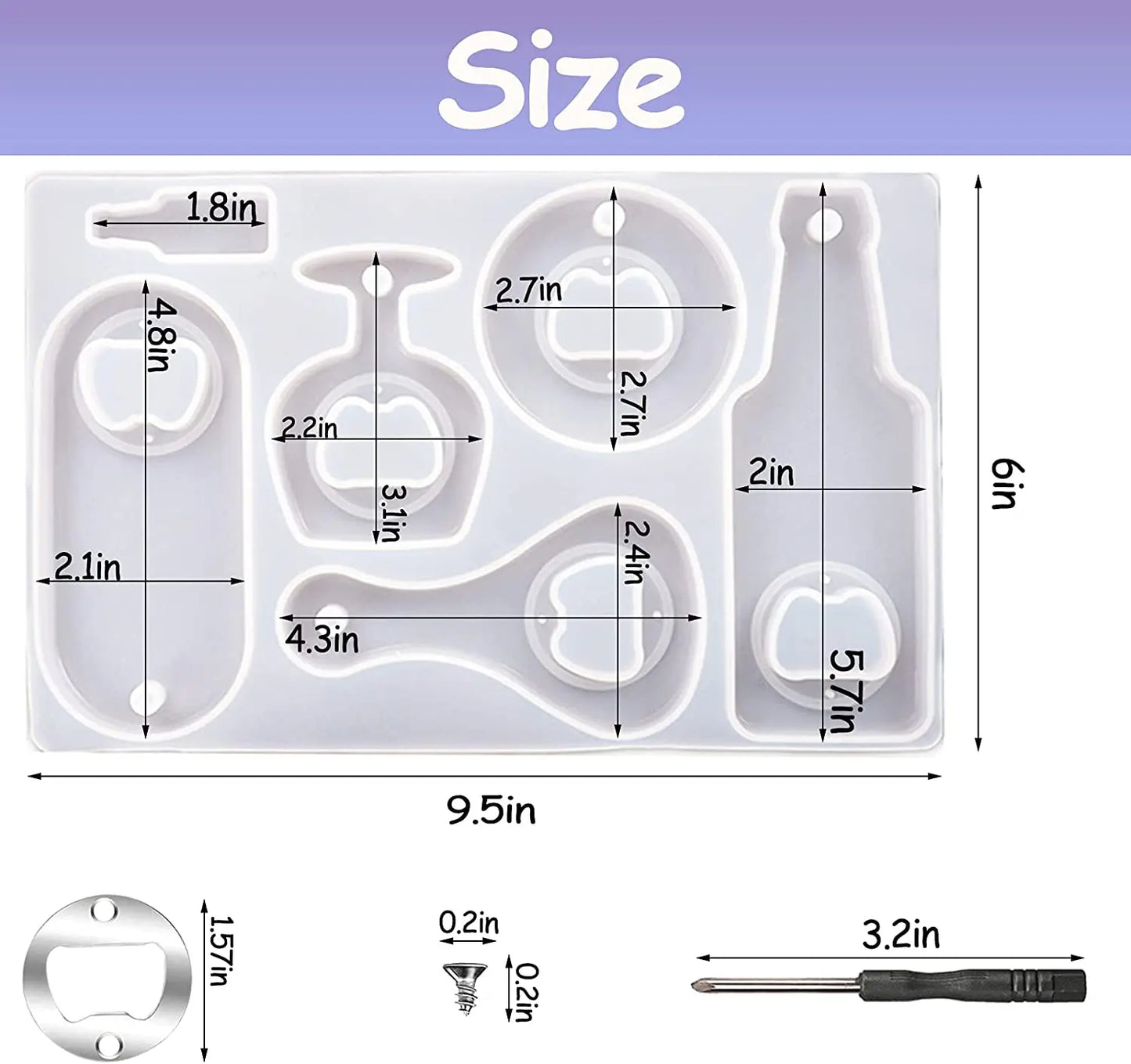 Bottle Opener Resin Moulds Kit