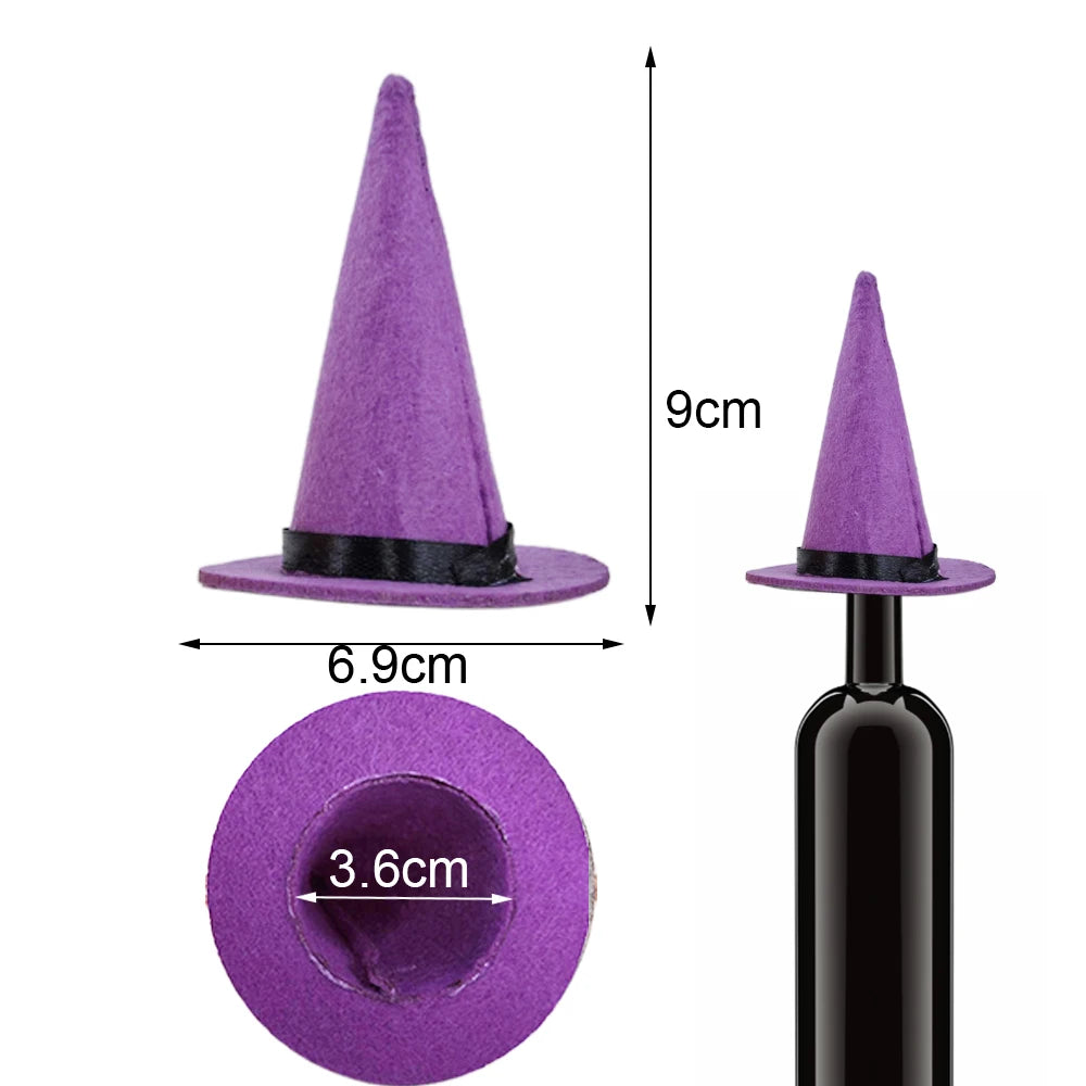 Wine bottle Witches Hats (set of 4)