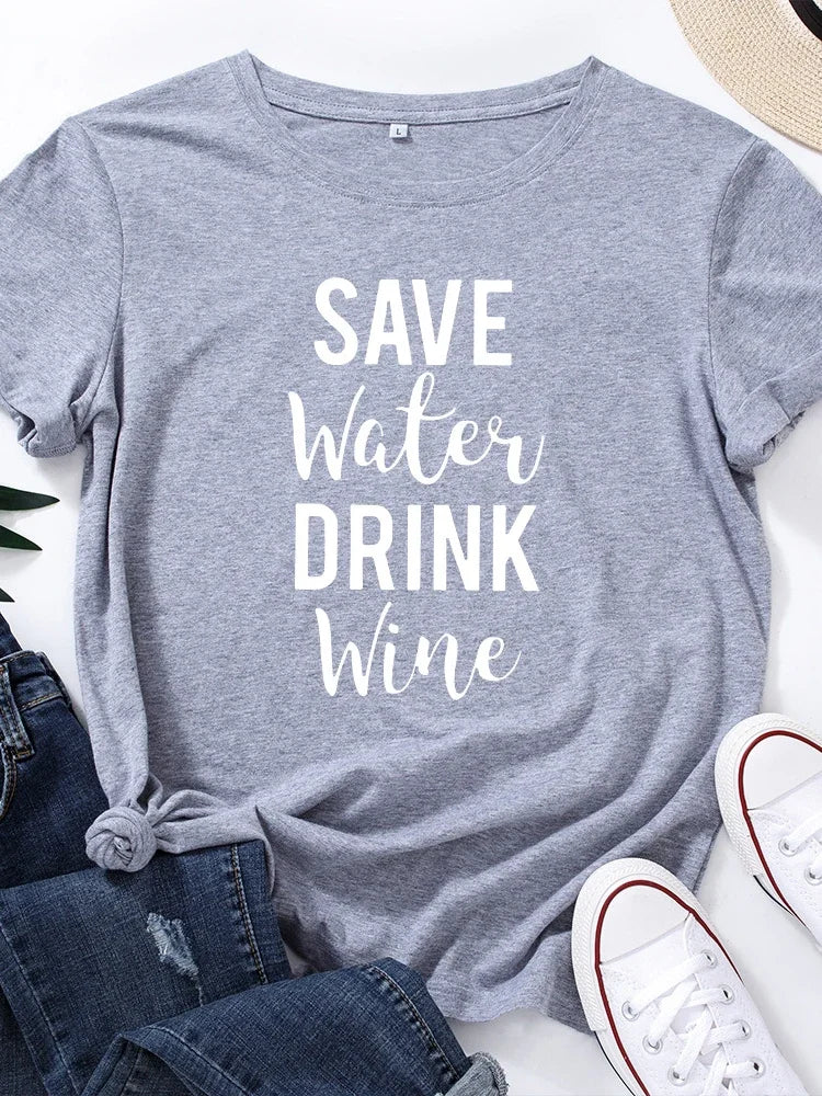 "Save Water Drink Wine" T-Shirt