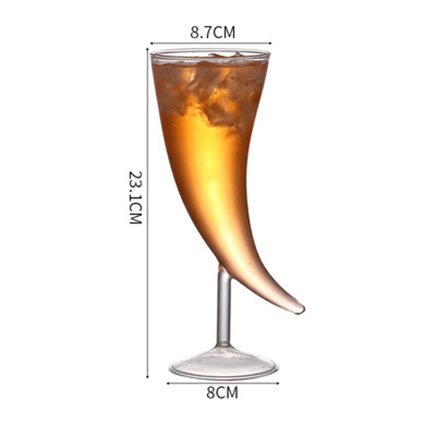 Horn Shaped Cocktail Glass