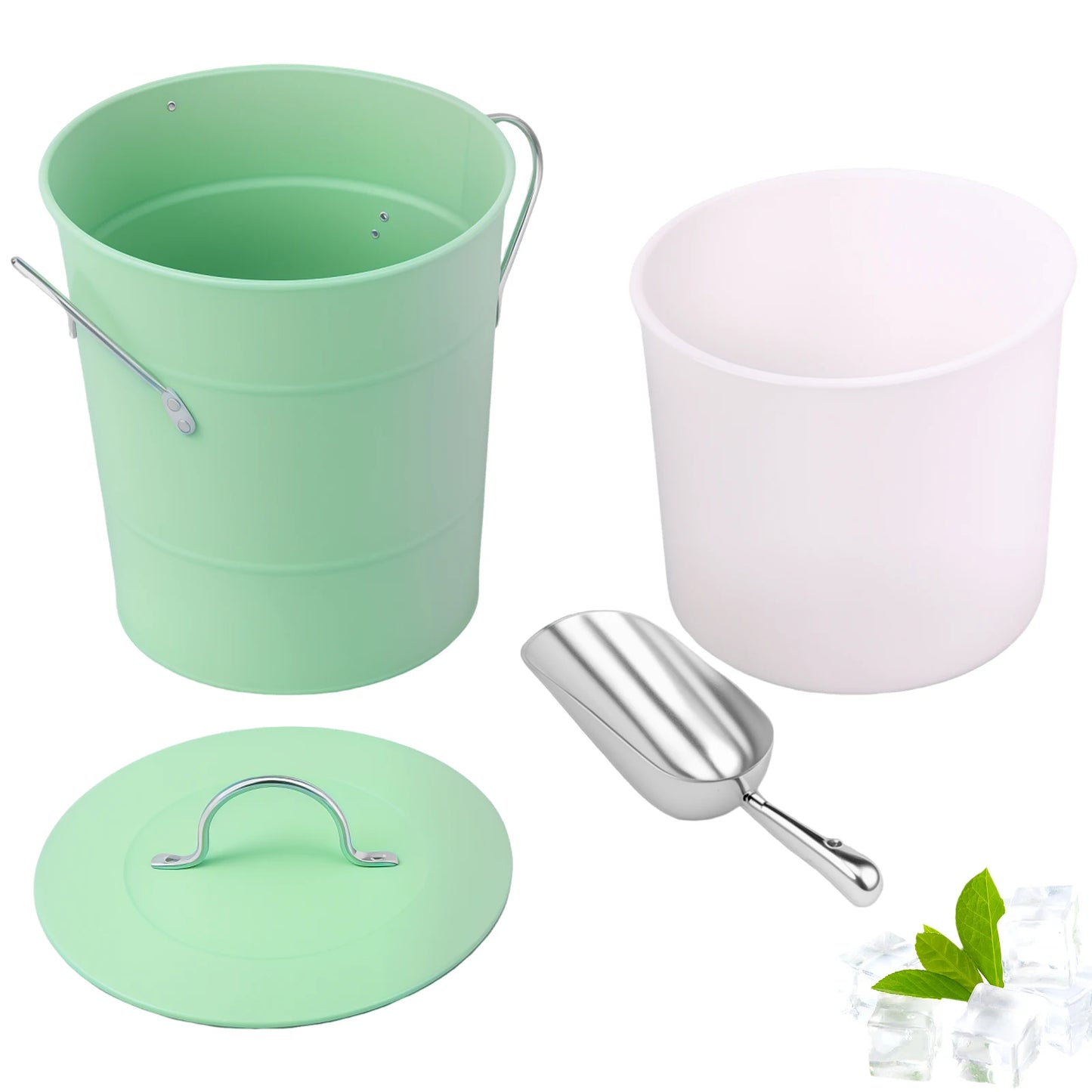 Ice Storage Bucket with scoop/lid (3.5L - Green)
