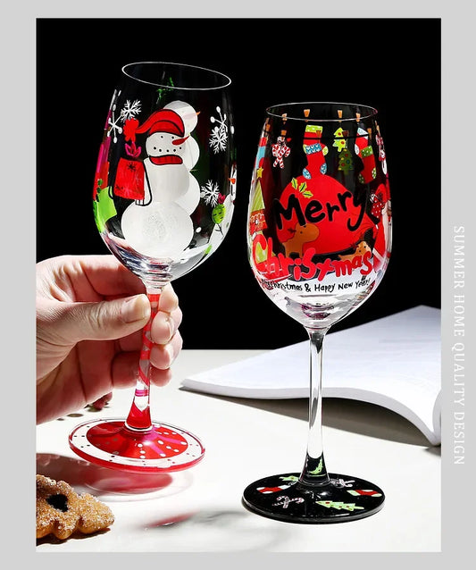 Hand-painted Red Wine Glass (1 piece)