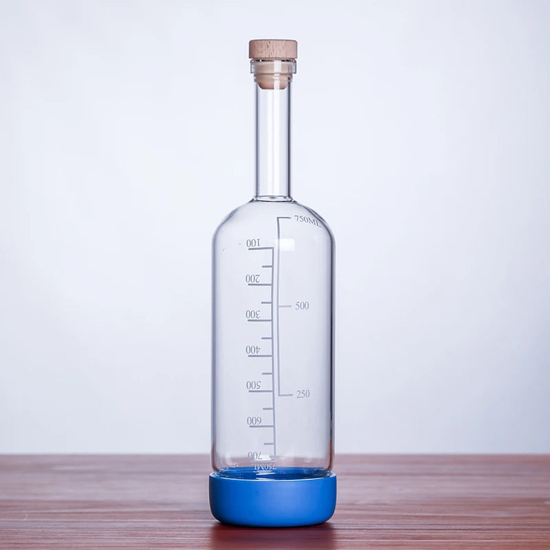 Bubble Glass Bottle - Blue 800ml (1 piece)
