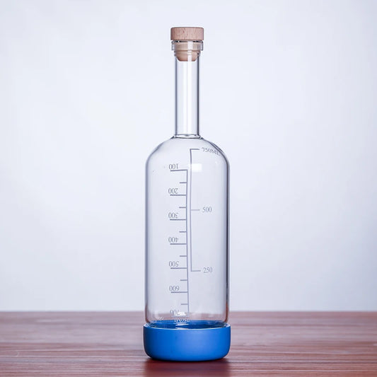 Bubble Glass Bottle - Blue 800ml (1 piece)