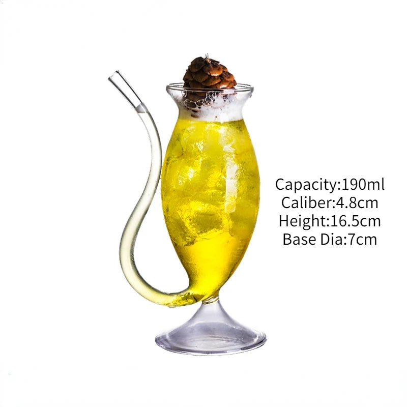 Vampire Cocktail Glass with Drinking Straw (1 pce, 190ml)