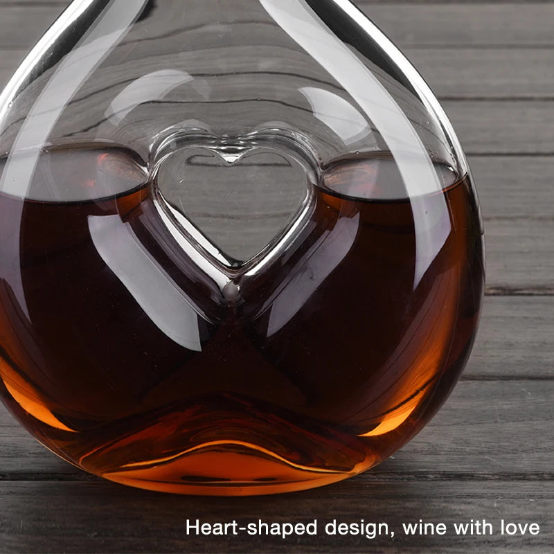 Heart-shaped Crystal Wine Decanter