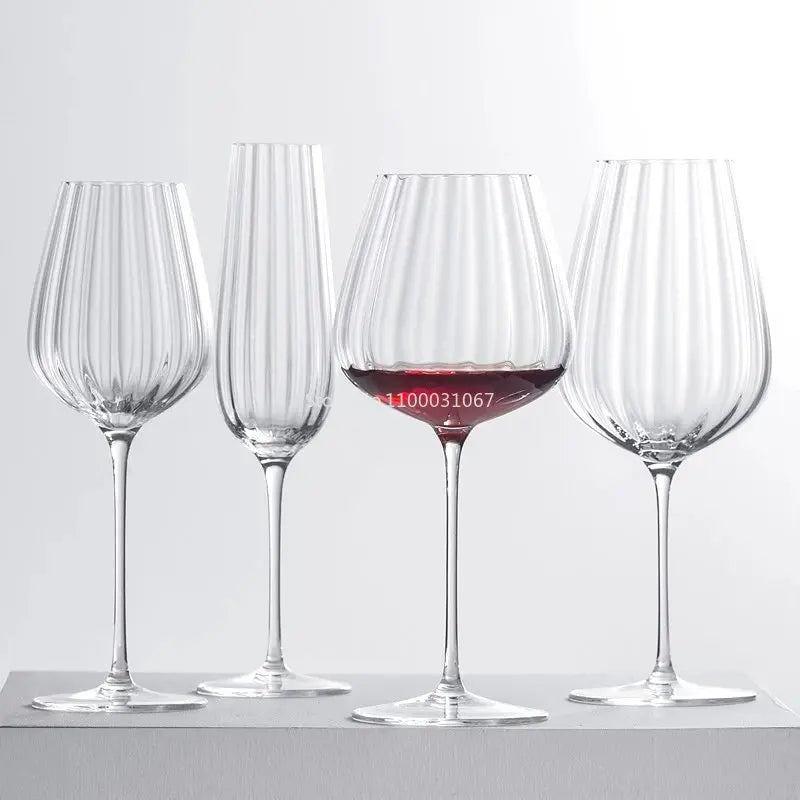 Nordic Ripple Crystal Wine Glass (Set of 2, 590ml)