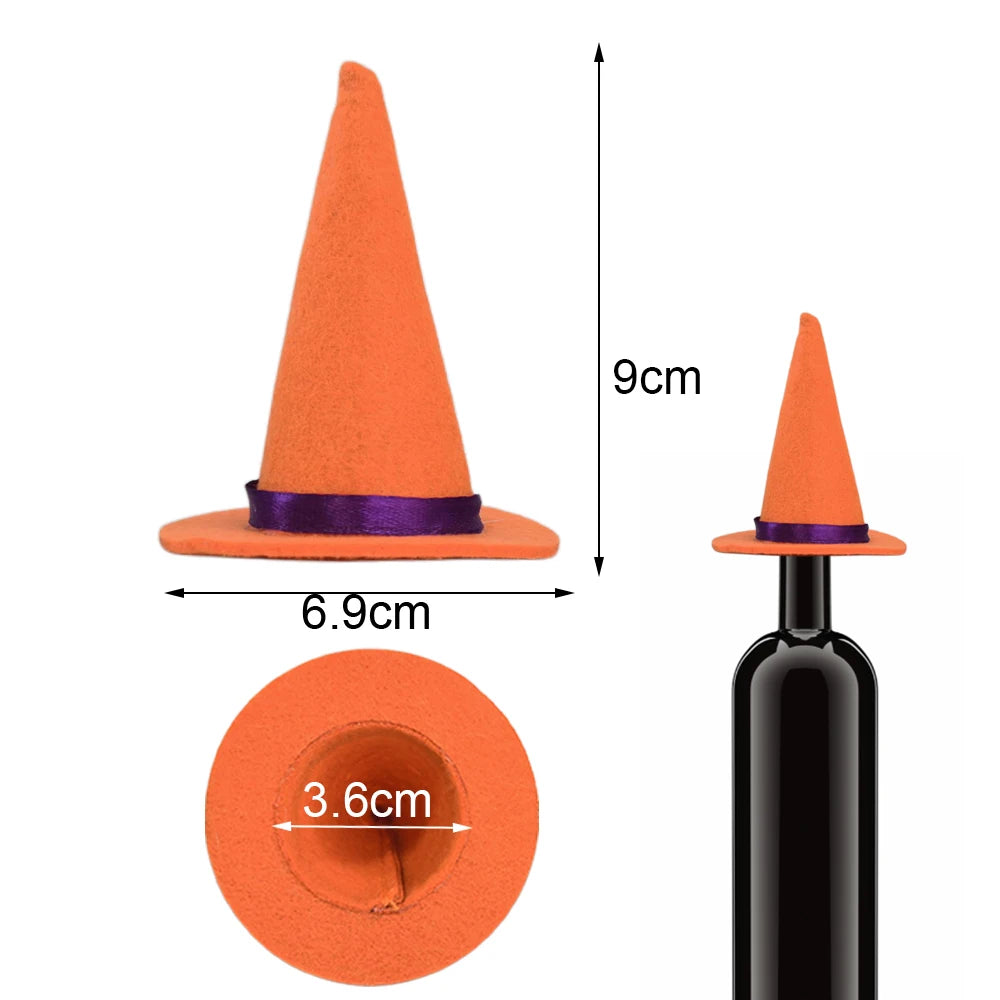 Wine bottle Witches Hats (set of 4)