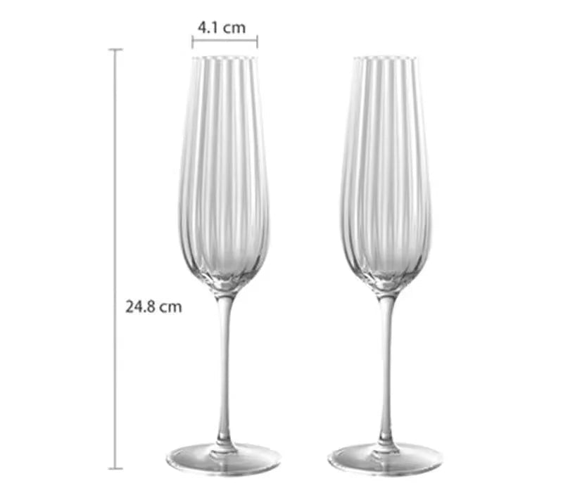 Nordic Ripple Champagne Glass (Set of 2, 230ml)