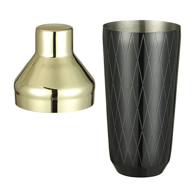 Cocktail Shaker with Diamond Pattern Design (500ml)