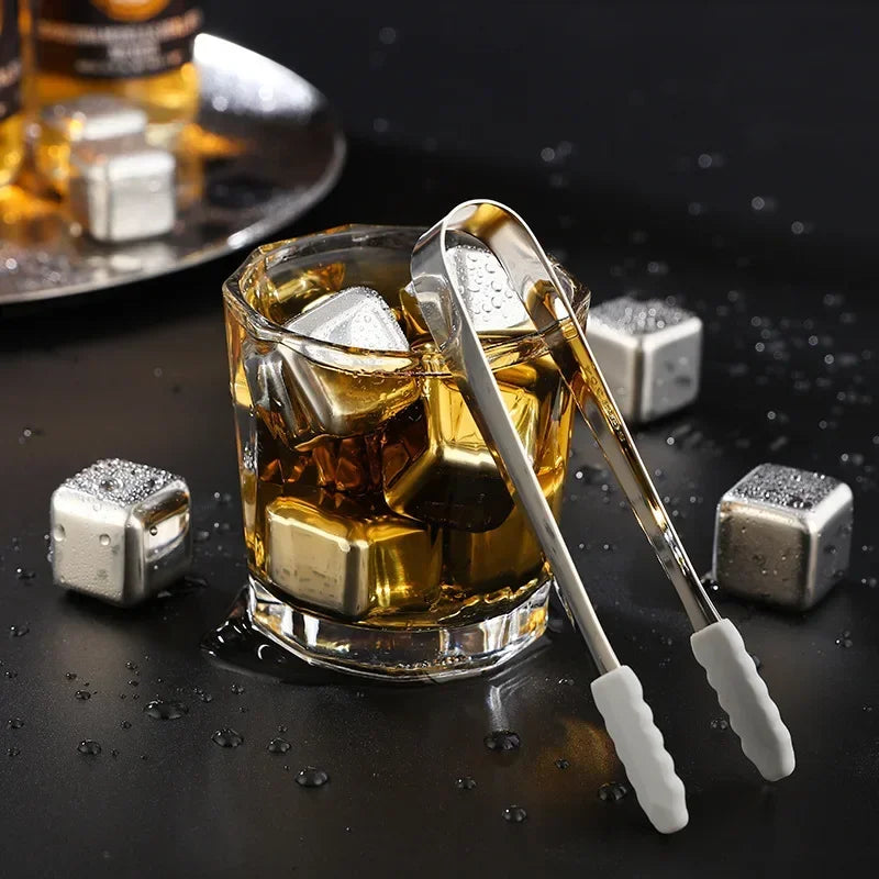 Stainless Steel Ice Cubes (Sets of 4/6/8)