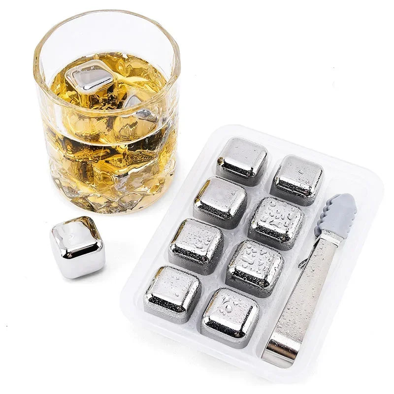 Stainless Steel Ice Cubes (Sets of 4/6/8)