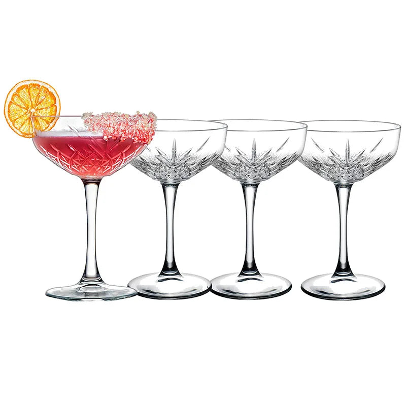 Crystal Cocktail Glasses (Set of 4, 250ml)