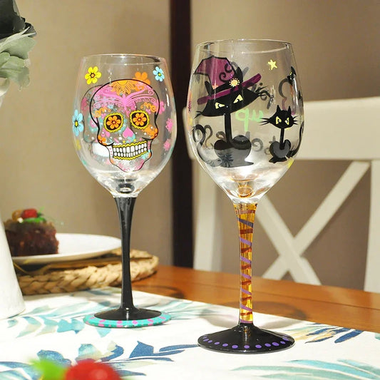 Halloween Themed Hand Painted Glasses (1 piece)