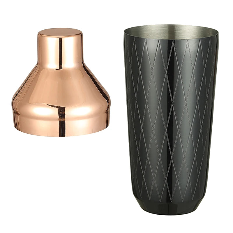 Cocktail Shaker with Diamond Pattern Design (500ml)