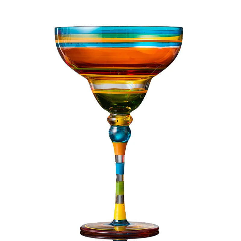 Handmade Colourful Margarita Glass