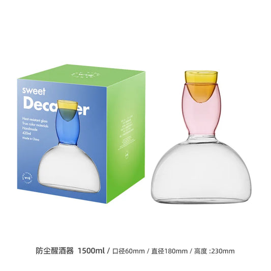 Handmade Decanter (Pink/Yellow 1.5L)