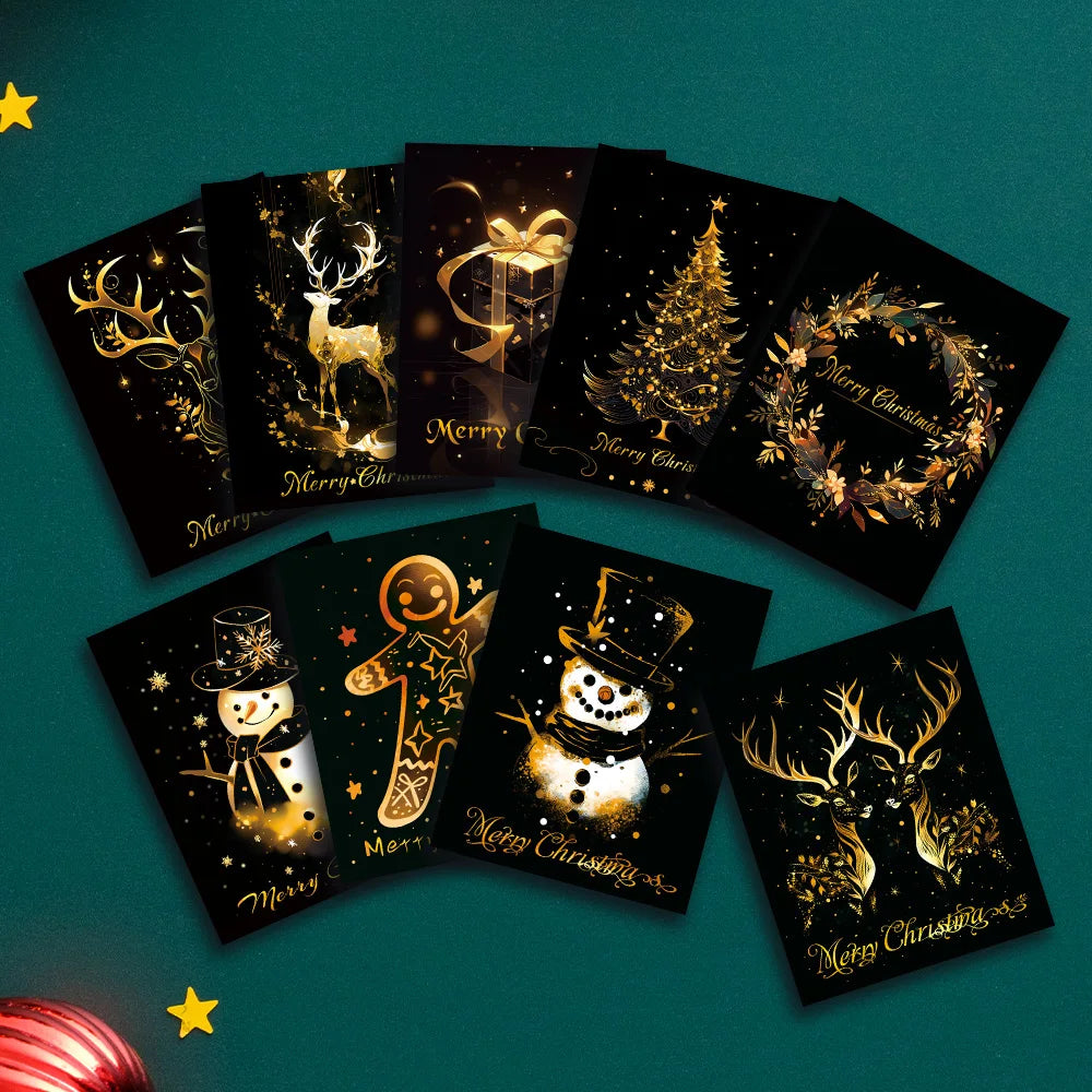 Wine Bottle Christmas Stickers (Waterproof, Set of 9)