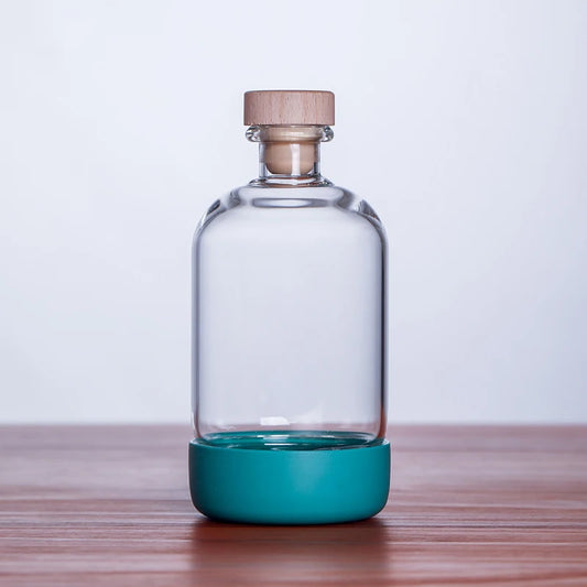 Bubble Glass Bottle Aqua 450ml (1 piece)