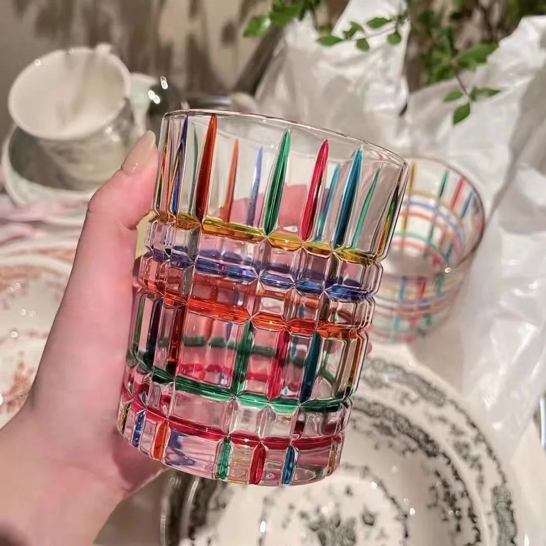 Colourful Painted Whiskey Glasses (1 piece/350ml)