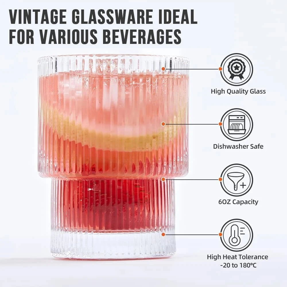 MYVIT Stackable Glass Cups