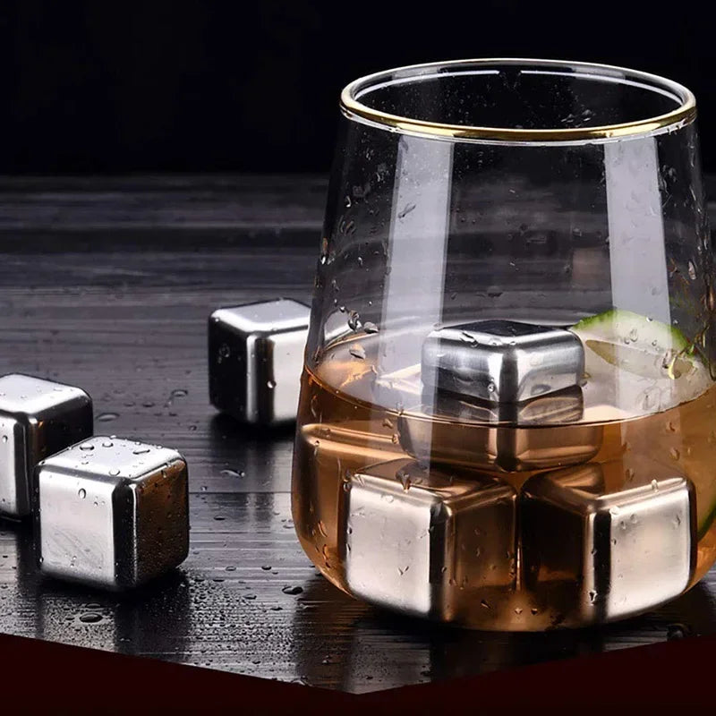 Stainless Steel Ice Cubes (Sets of 4/6/8)