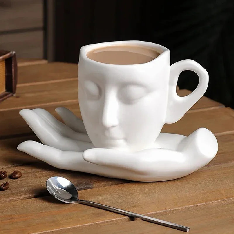 Creative Ceramic Cups and Saucers (1 piece, 260ml)