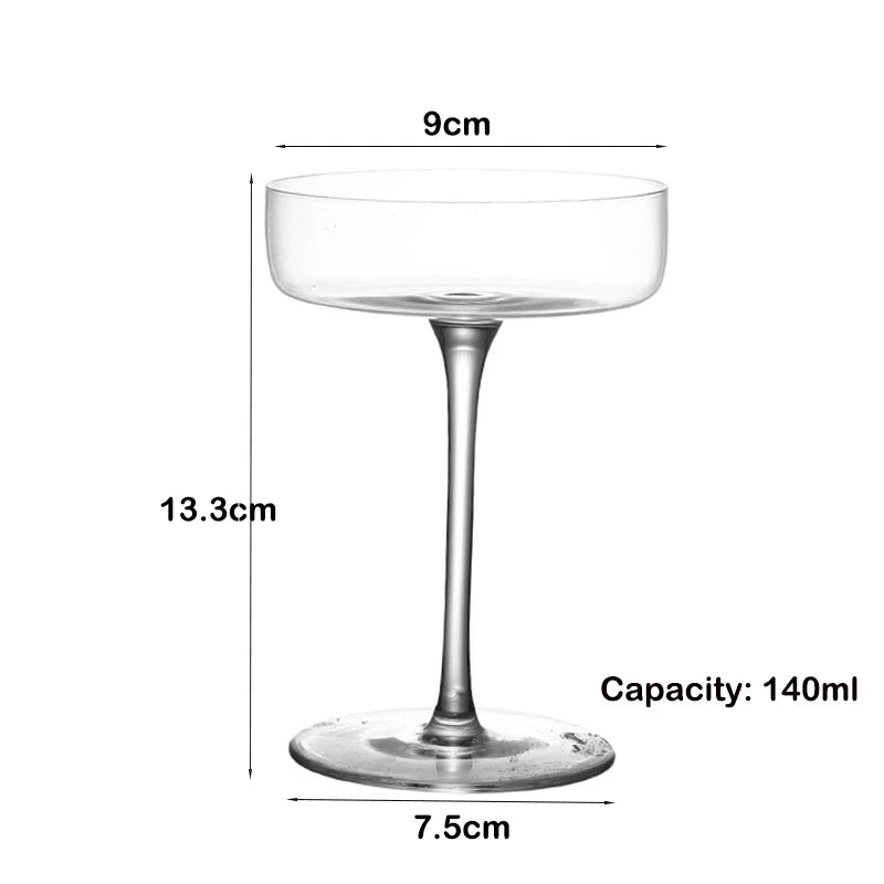 Creative Flat Cocktail Glass (Set of 4, 140ml)