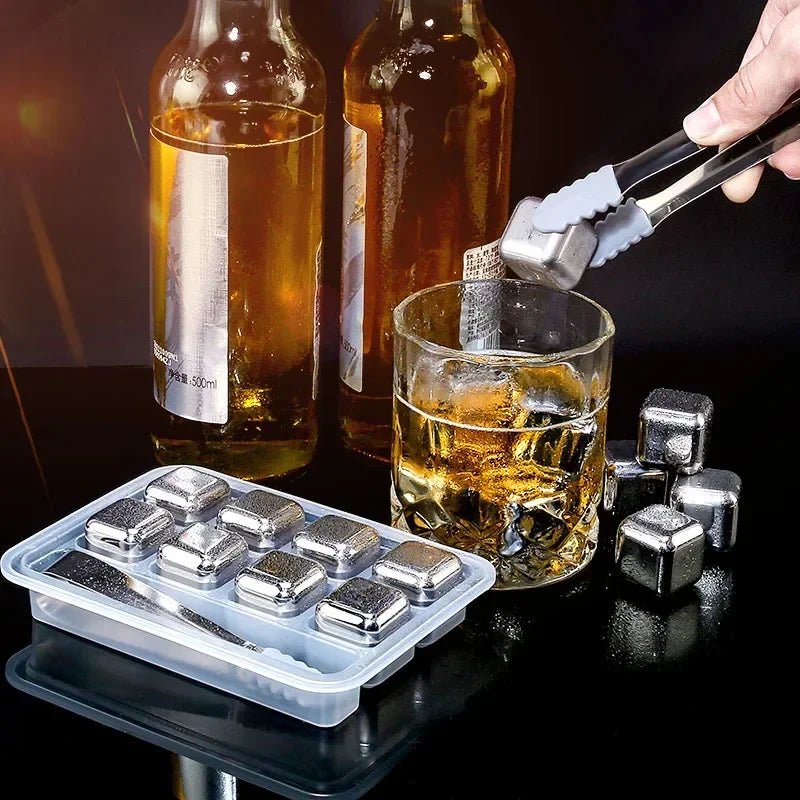 Stainless Steel Ice Cubes (Sets of 4/6/8)