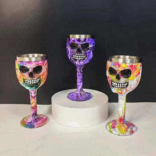 Stainless Steel Skull Wine Glass (1 piece/200ml)