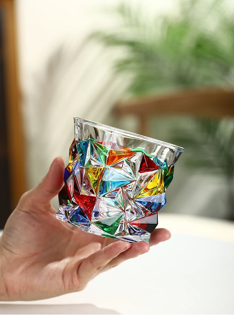 Colourful Painted Whiskey Glasses (1 piece/350ml)