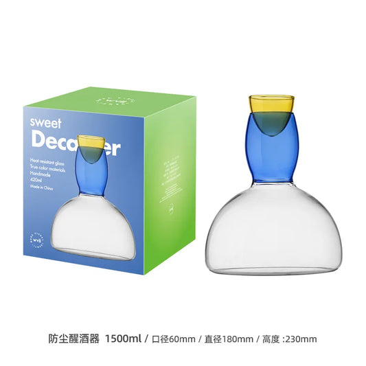 Handmade Decanter (Blue/Yellow 1.5L)