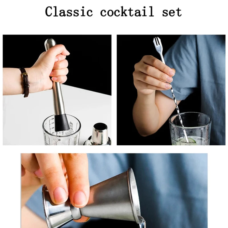 Glass Cocktail Shaker with recipes 400ml