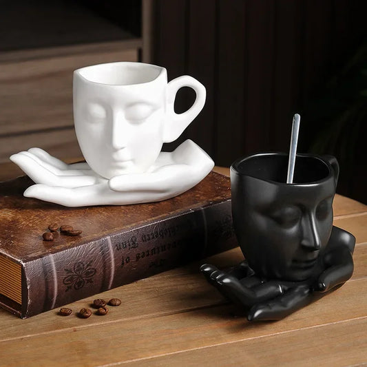 Creative Ceramic Cups and Saucers (1 piece, 260ml)